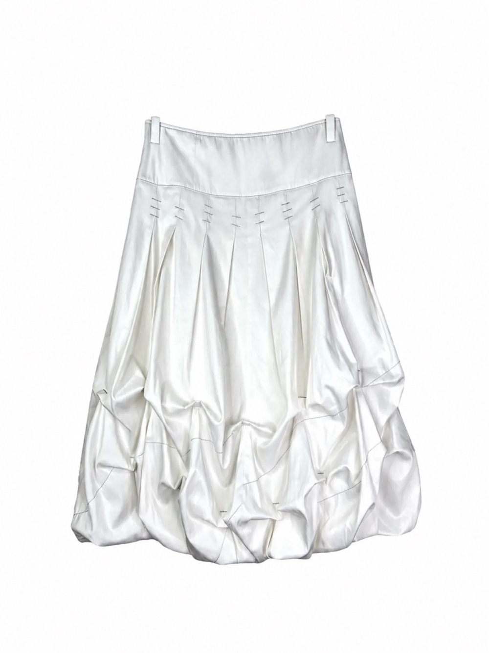 Alberto Makali White Bubble Mini Skirt